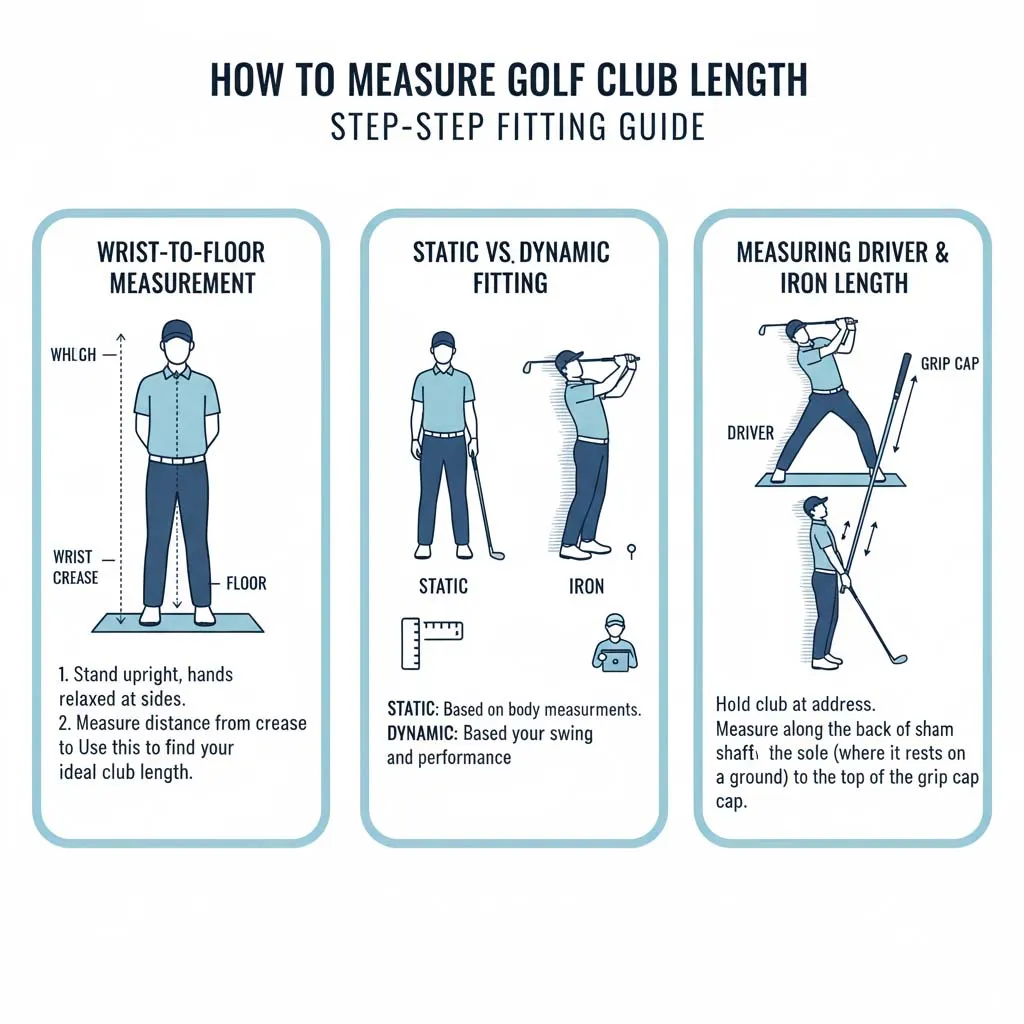 how to measure golf club length
