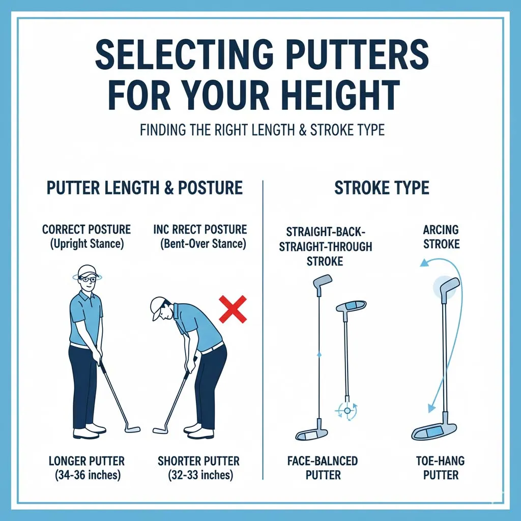 selecting putters for your height